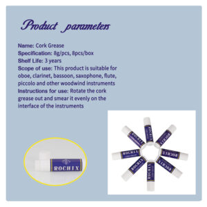 8 Pieces Cork Grease for Clarinet Oboe Flute Saxophone Lubricant Tube Cleaning and Care Product Woodwind Instruments Accessory