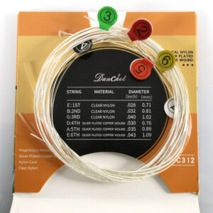 Danchet C312 Nylon Silver Plated Copper Classical Guitar Strings,Normal Tension(1 Set)