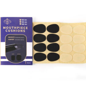 Alto/Tenor Saxophone Sax Mouthpiece Cushions Patches Pads,0.3/0.5/0.8mm Black & White (16 pcs)