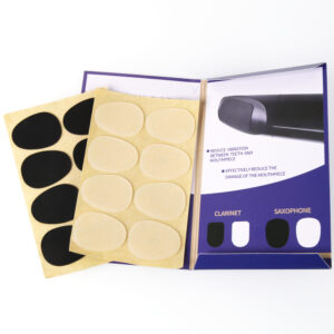 Alto/Tenor Saxophone Sax Mouthpiece Cushions Patches Pads,0.3/0.5/0.8mm Black & White (16 pcs)