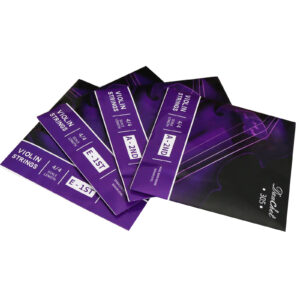 Danchet Violin Strings 4/4 E1. 2 pcs & A2. 2 pcs Senior Level, Ball End, Stainless Steel and Nickel Silver Wound 305
