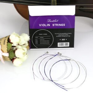 Danchet Violin Strings 4/4 E1. 2 pcs & A2. 2 pcs Senior Level, Ball End, Stainless Steel and Nickel Silver Wound 305