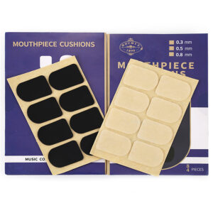 Clarinet/Soprano Saxophone Sax Mouthpiece Cushions Patches Pads，0.3/0.5/0.8mm Black & White (16 pcs)