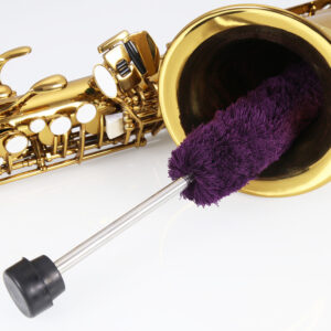 Alto Saxophone Sax Cleaning Brush Duster Cleaner Maintain Care Tool,Stretchable Length 3 Sections