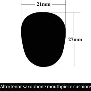 Alto/Tenor Saxophone Sax Mouthpiece Cushions Patches Pads,0.3/0.5/0.8mm Black & White (16 pcs)