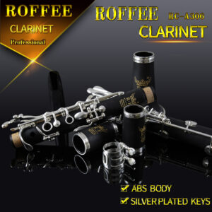 ROFFEE clarinet beginner student level A306 bakelite nickel plated 17 keys Bb tone