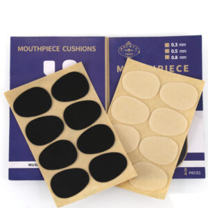 Alto/Tenor Saxophone Sax Mouthpiece Cushions Patches Pads,0.3/0.5/0.8mm Black & White (16 pcs)