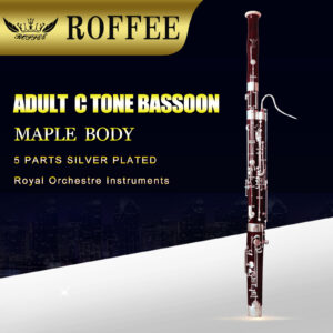 ROFFEE A1 Professional Performance Level Adult C Tone Maple Silver Plated 5 Parts Bassoon