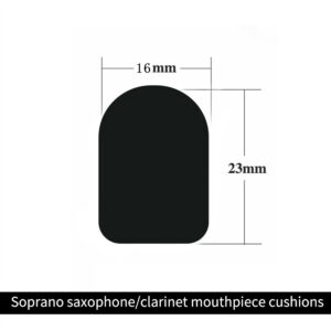 Clarinet/Soprano Saxophone Sax Mouthpiece Cushions Patches Pads，0.3/0.5/0.8mm Black & White (16 pcs)