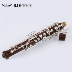 ROFFEE Professional Performance Level Redwood Body Silver Plated Semi Automatic Oboe