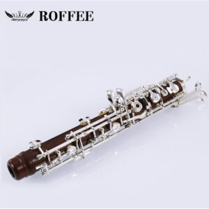 ROFFEE Professional Performance Level Redwood Body Silver Plated Semi Automatic Oboe