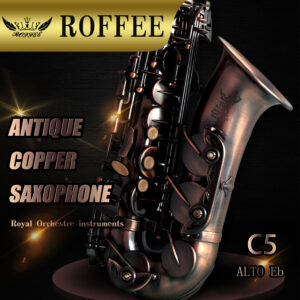 ROFFEE saxophone sax professional performance level C5 alto antique copper Eb tone