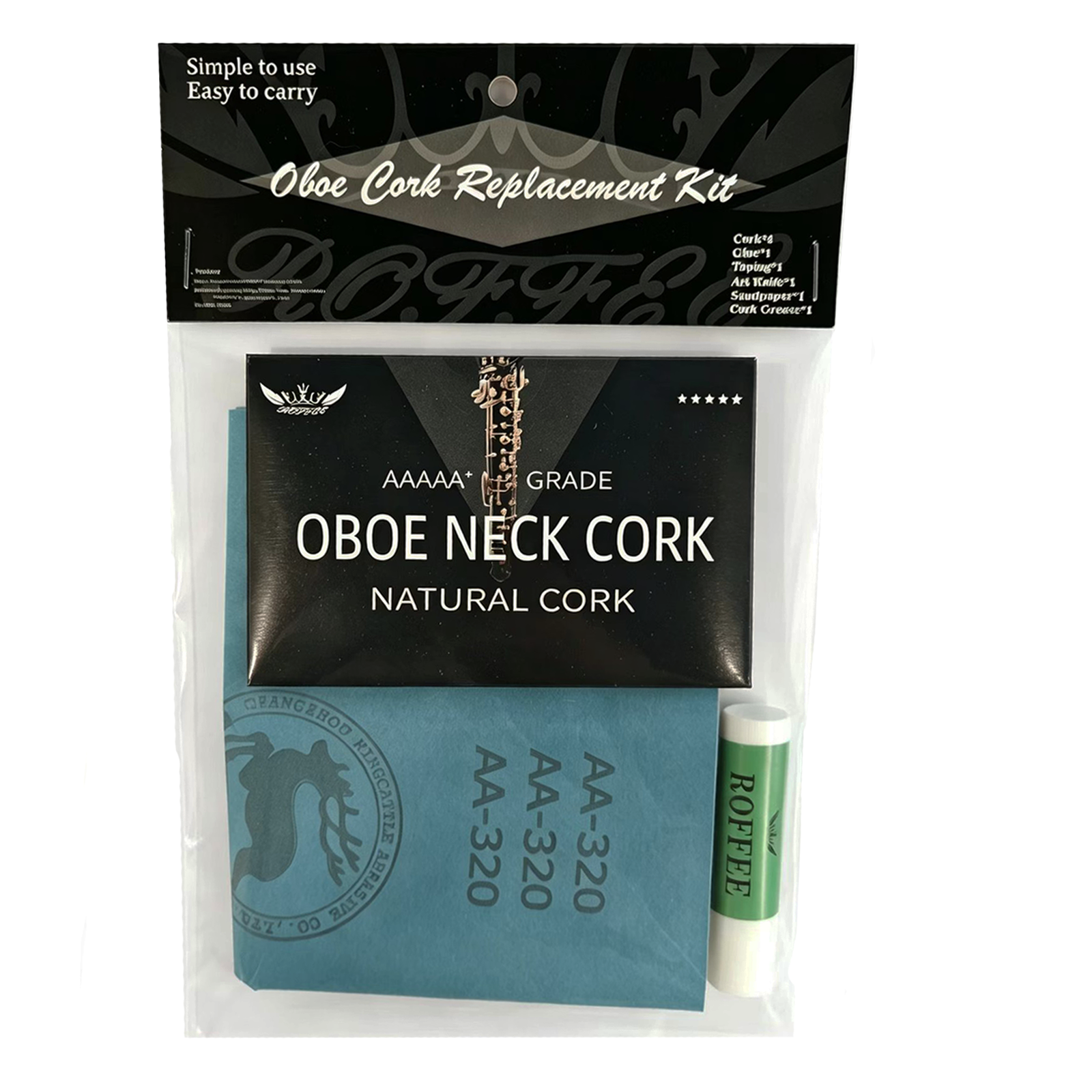 Roffee oboe cork set (universal) is suitable for other brands of oboe cork replacement.