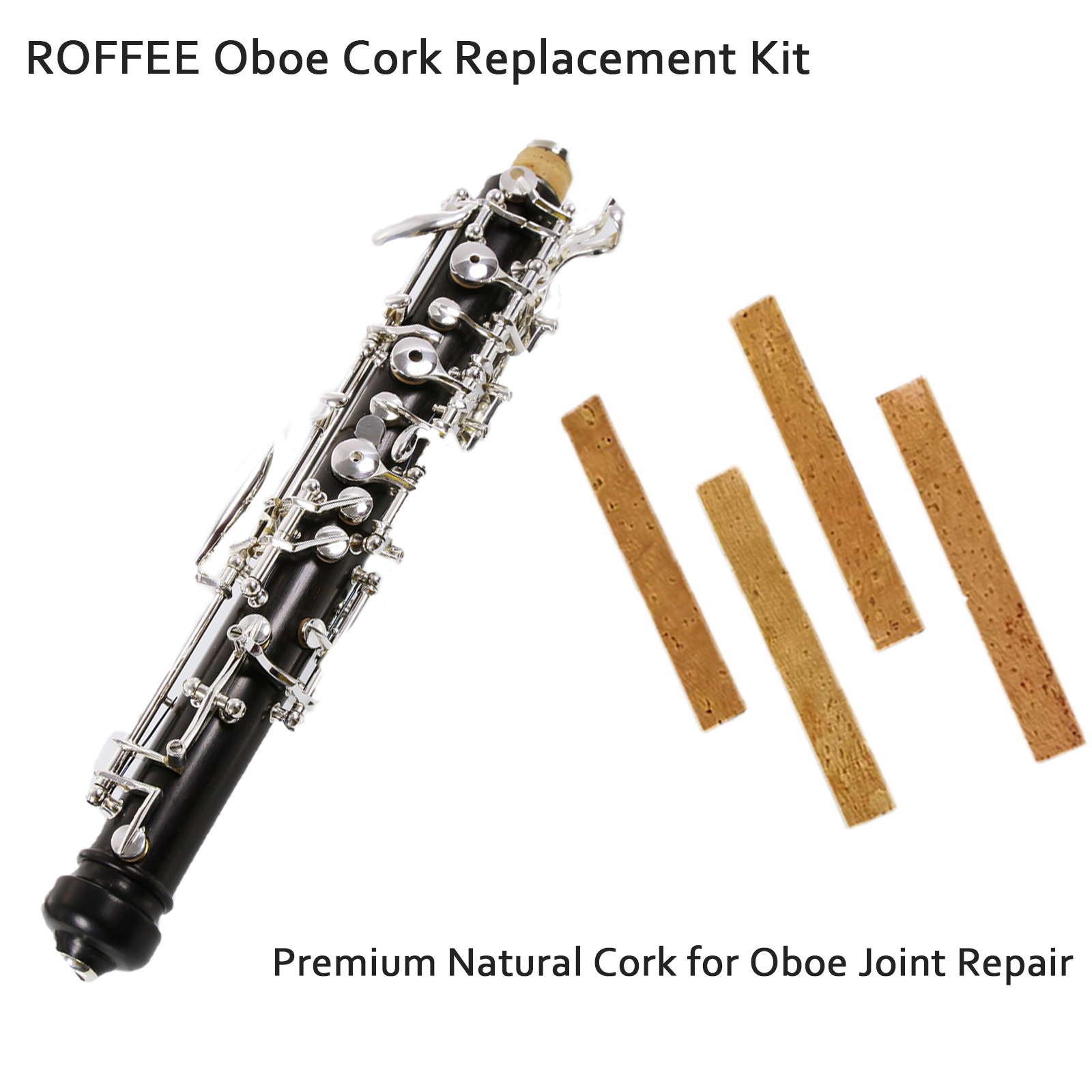 Roffee oboe cork set (universal) is suitable for other brands of oboe cork replacement.