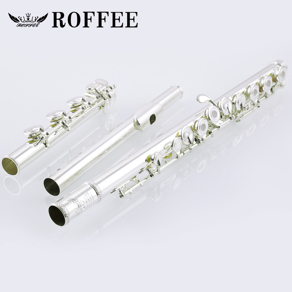 ROFFEE Professional Performance Level 17 Open Holes Sterling Silver Flute