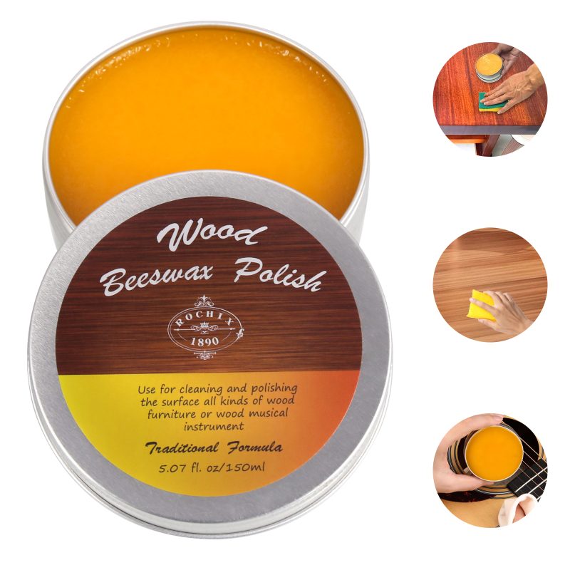 Wood Beeswax Furniture Polish Traditional Beeswax Polish for Wood Furniture, Floors,Wood Doors, Tables, Chairs to Protect & Care,5.07 fl.oz/150ml