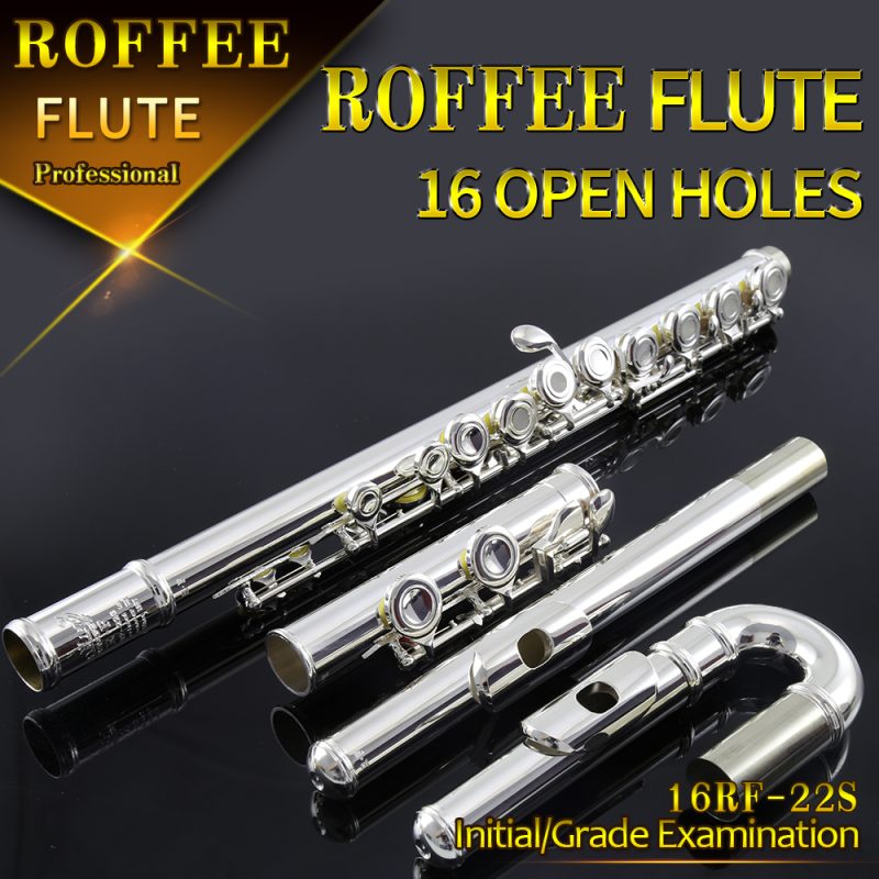 ROFFEE Cupronickel Body Silver Plated 16 Open Holes Double Mouthpiece Flute