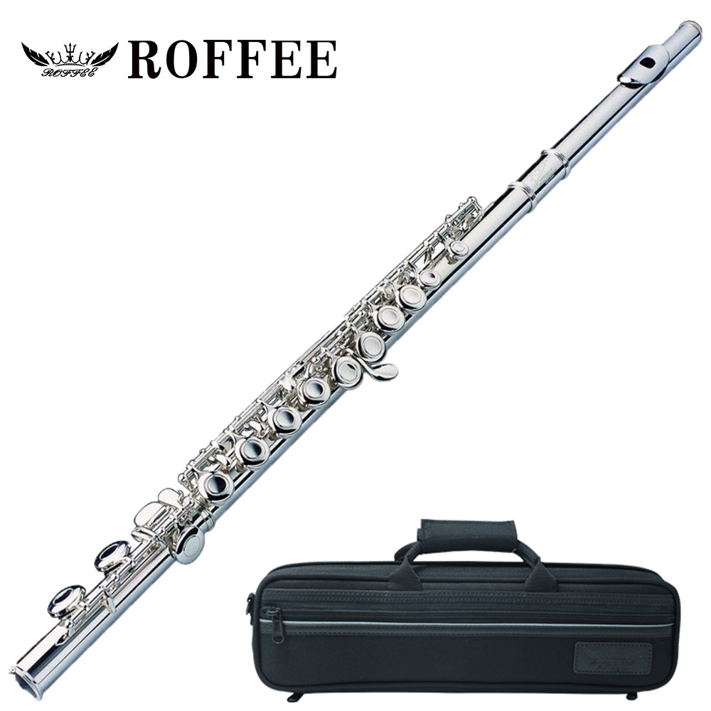 ROFFEE Cupronickel Body Silver Plated 16 Closed Holes Flute