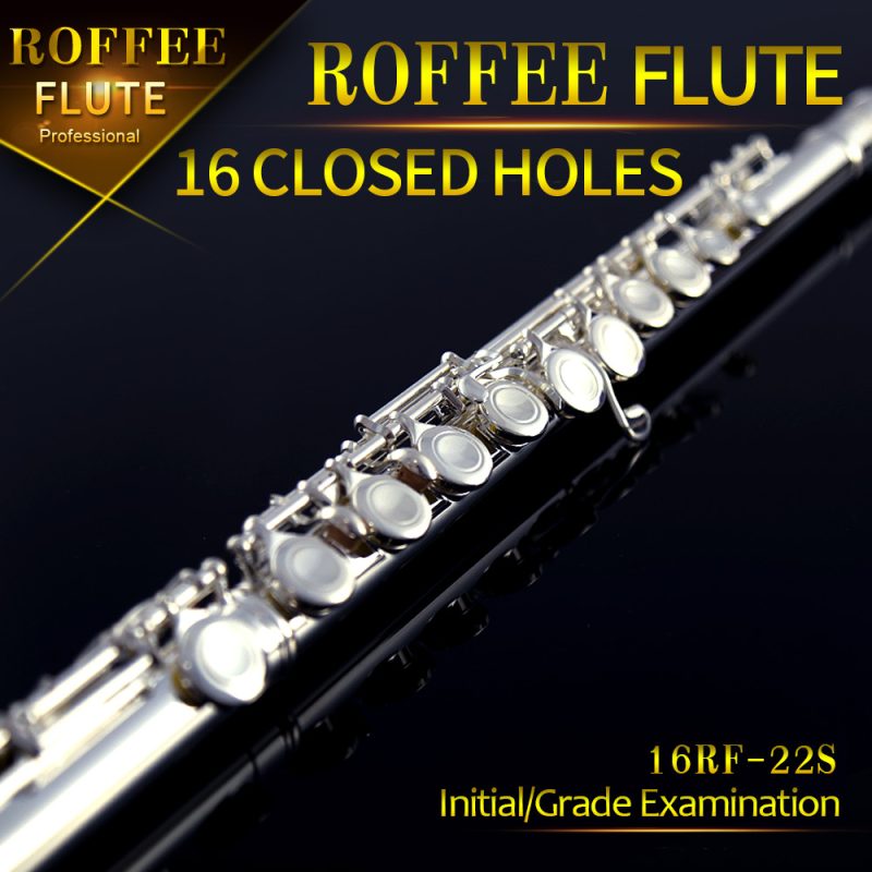 ROFFEE Cupronickel Body Silver Plated 16 Closed Holes Flute