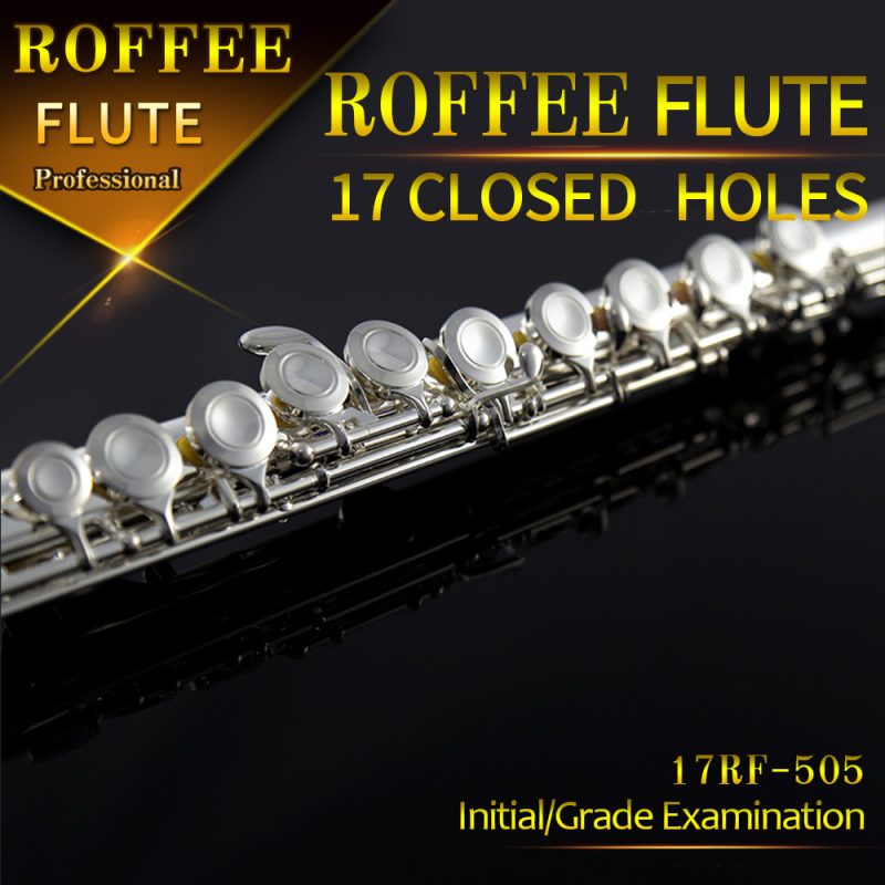 ROFFEE Cupronickel Body Silver Plated 17 Closed Holes Flute