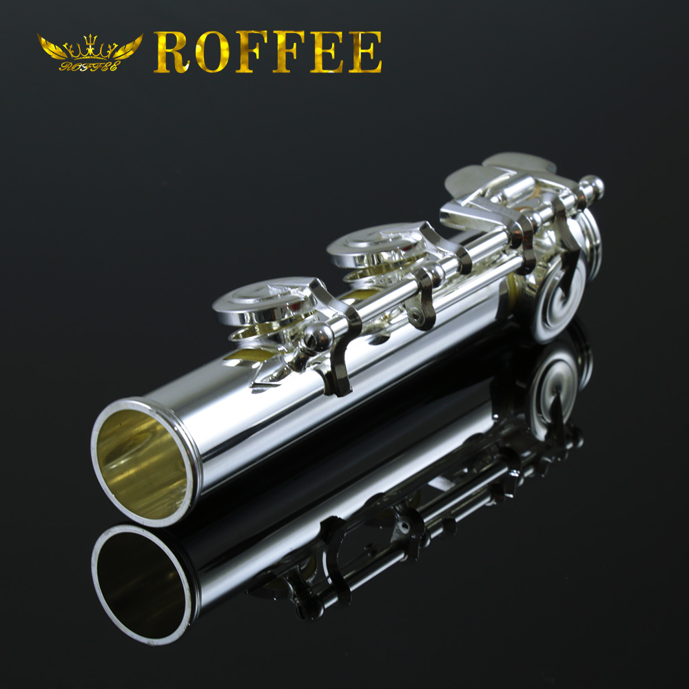 ROFFEE Cupronickel Body Silver Plated 16 Open Holes Nickel Silver Mouthpiece Flute