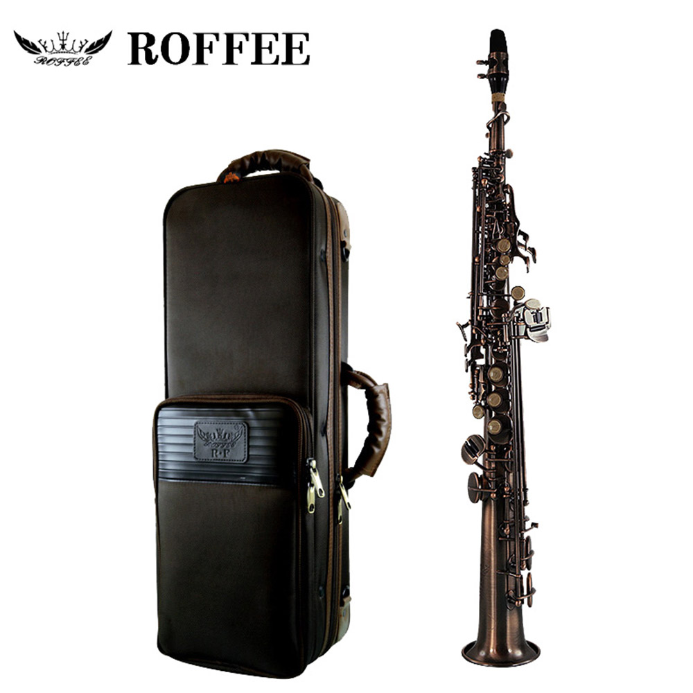 ROFFEE Professional Performance Level Soprano Antique Copper Bb Tone Saxophone