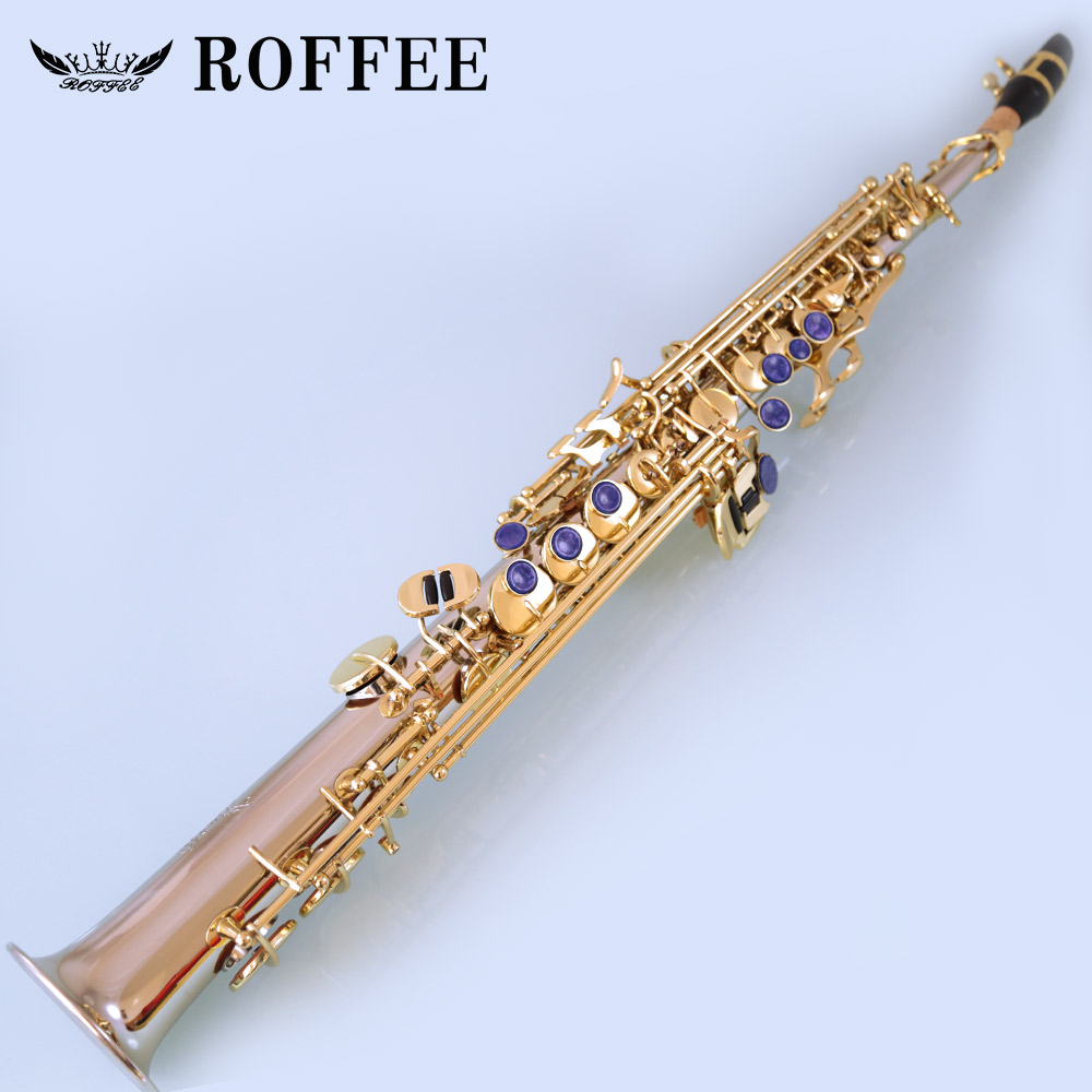 ROFFEE Professional Performance Level Soprano Cupronickel Bb Tone Saxophone