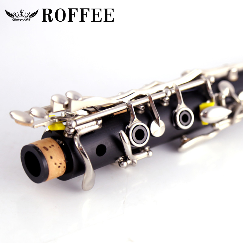 ROFFEE Student Level ABS Silver Plated A Tone Clarinet