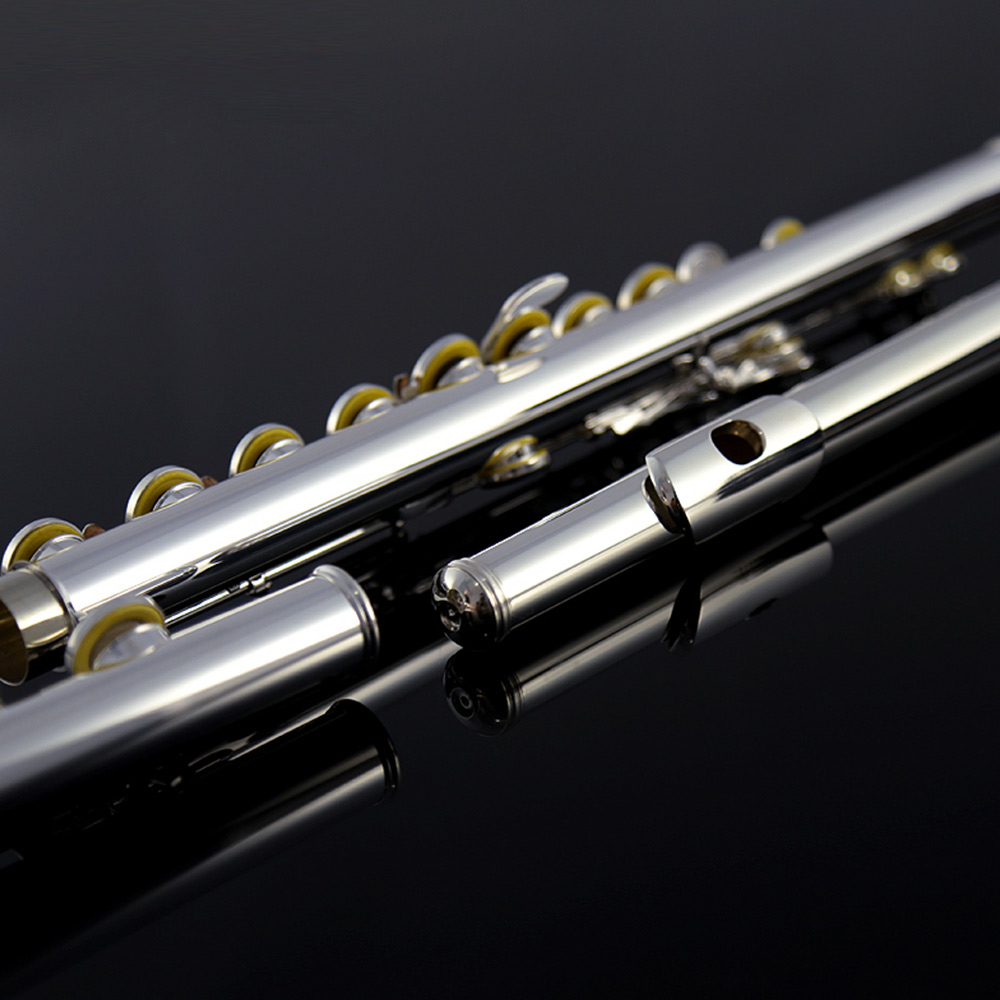 ROFFEE Cupronickel Body Silver Plated 16 Closed Holes Flute