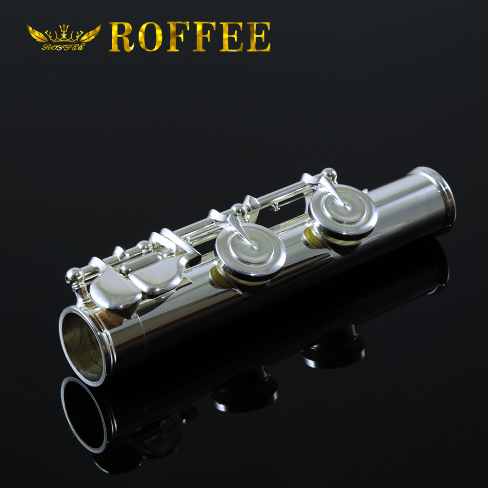 ROFFEE Cupronickel Body Silver Plated 16 Open Holes Nickel Silver Mouthpiece Flute