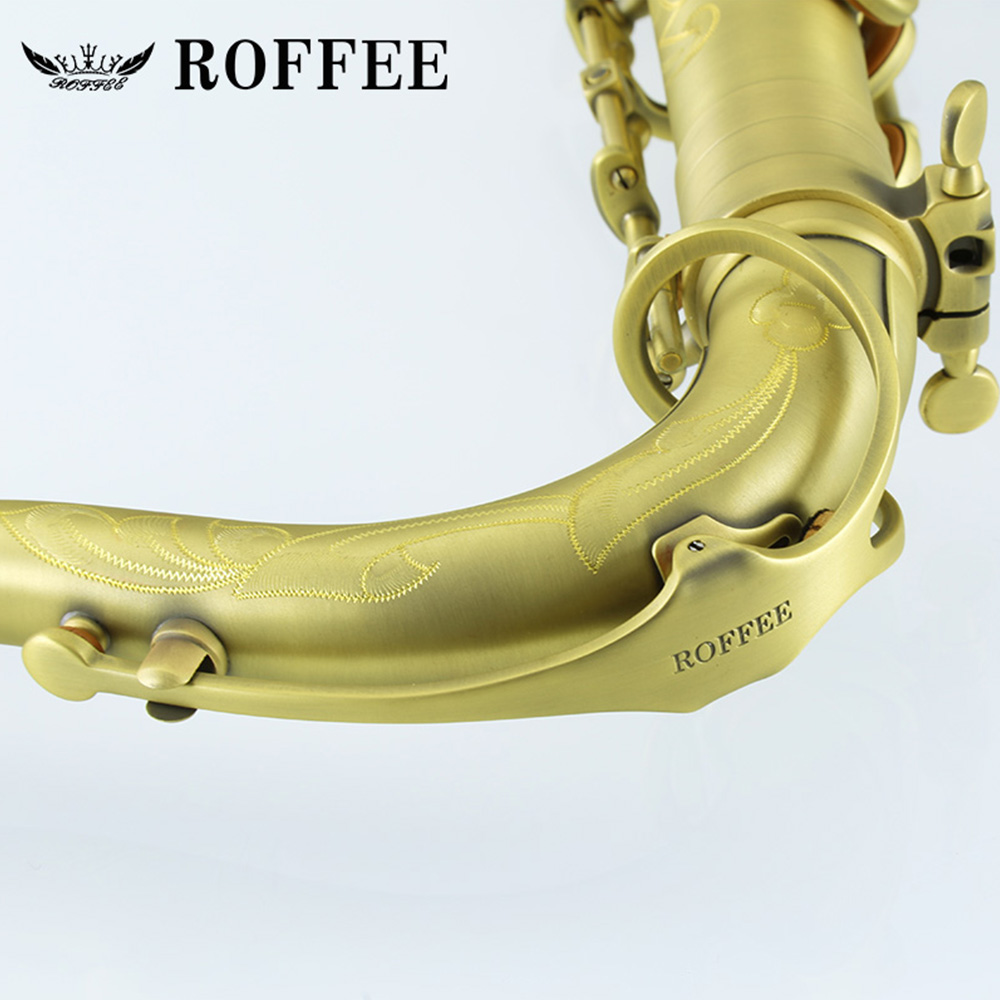 ROFFEE Original Import Professional Performance Level Tenor Bb Tone Antique Copper Saxophone