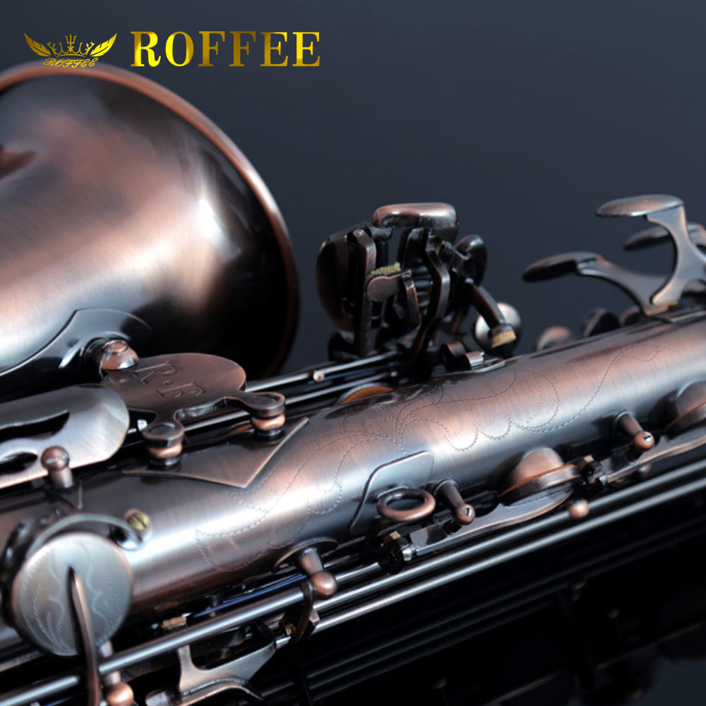 ROFFEE Professional Performance Level Alto Antique Copper Eb Tone Saxophone