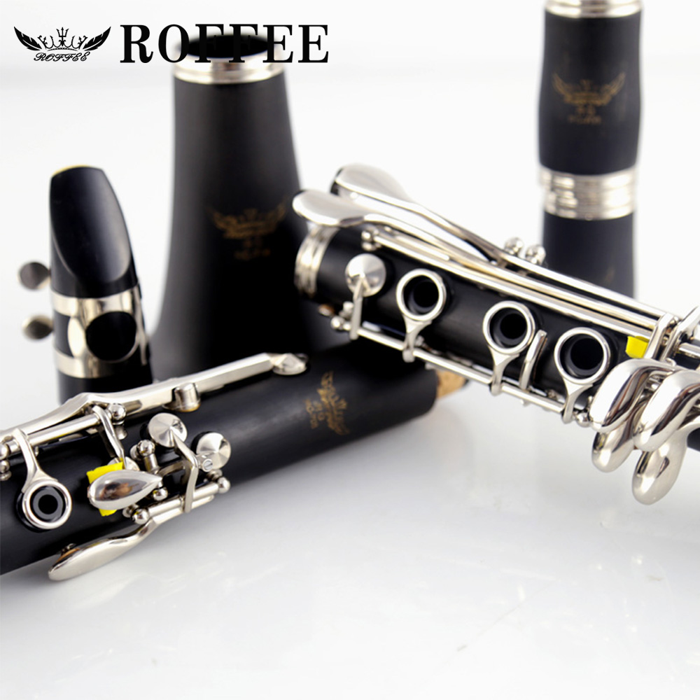 ROFFEE Student Level ABS Silver Plated A Tone Clarinet