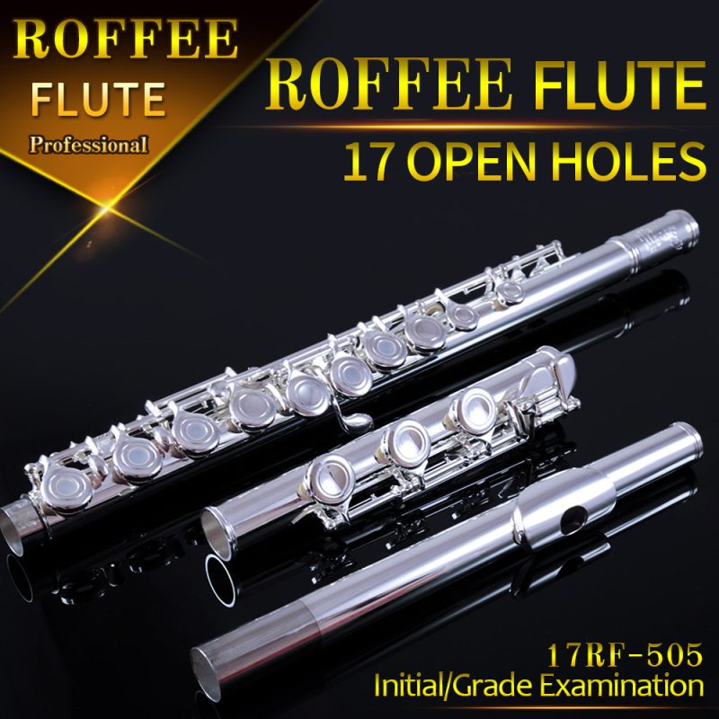 ROFFEE Cupronickel Body Silver Plated 17 Open Holes Flute