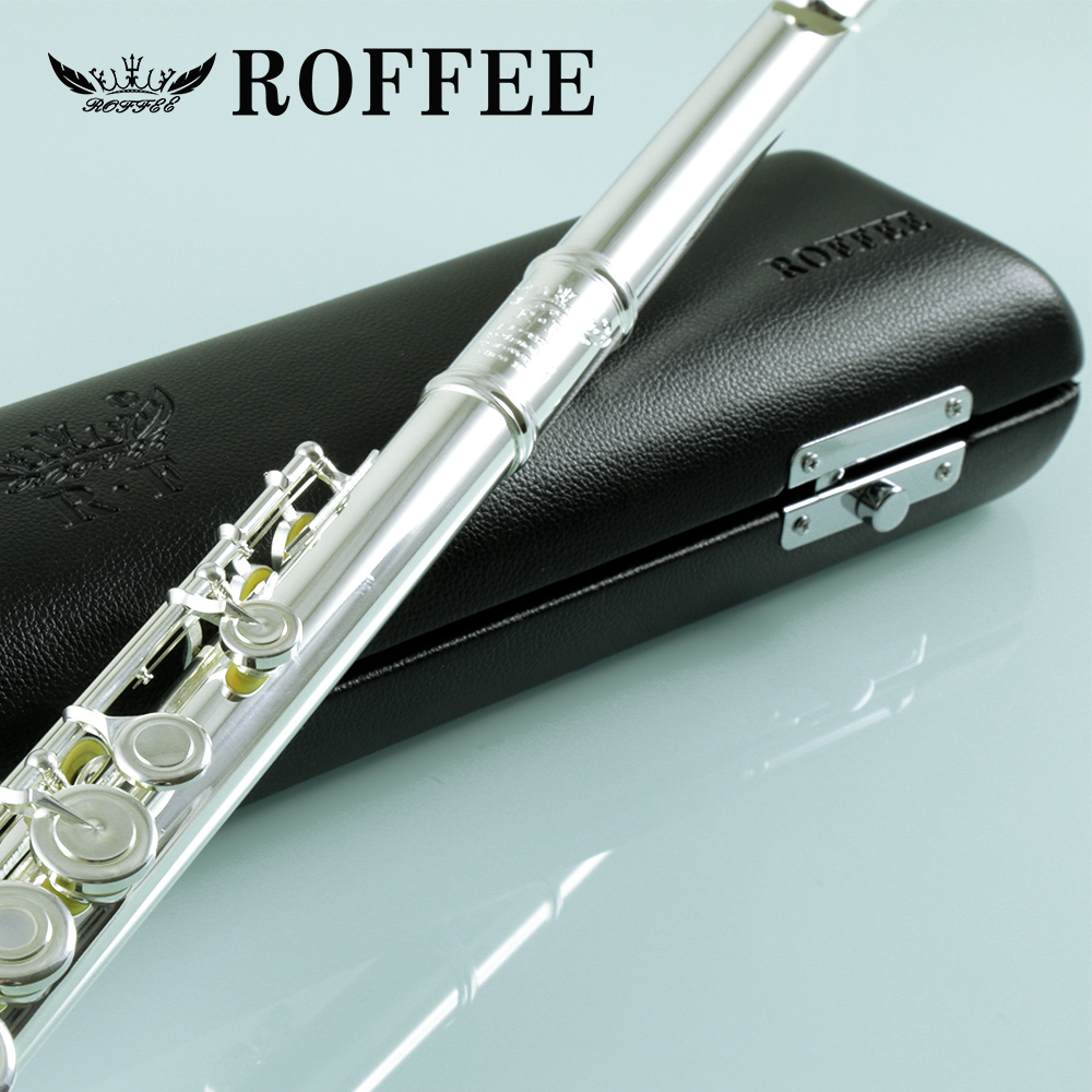 ROFFEE Cupronickel Body Silver Plated 16 Open Holes Nickel Silver Mouthpiece Flute