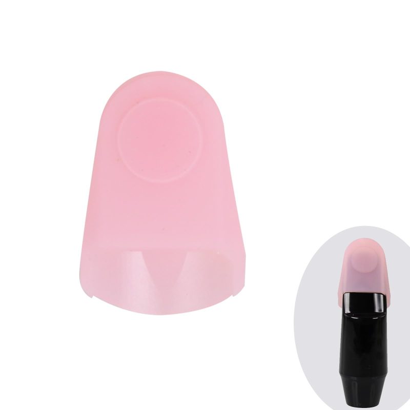 Silica Gel Mouthpiece Cap Cover - Durable Protector for Soprano Saxophone - Small Size (Pink)