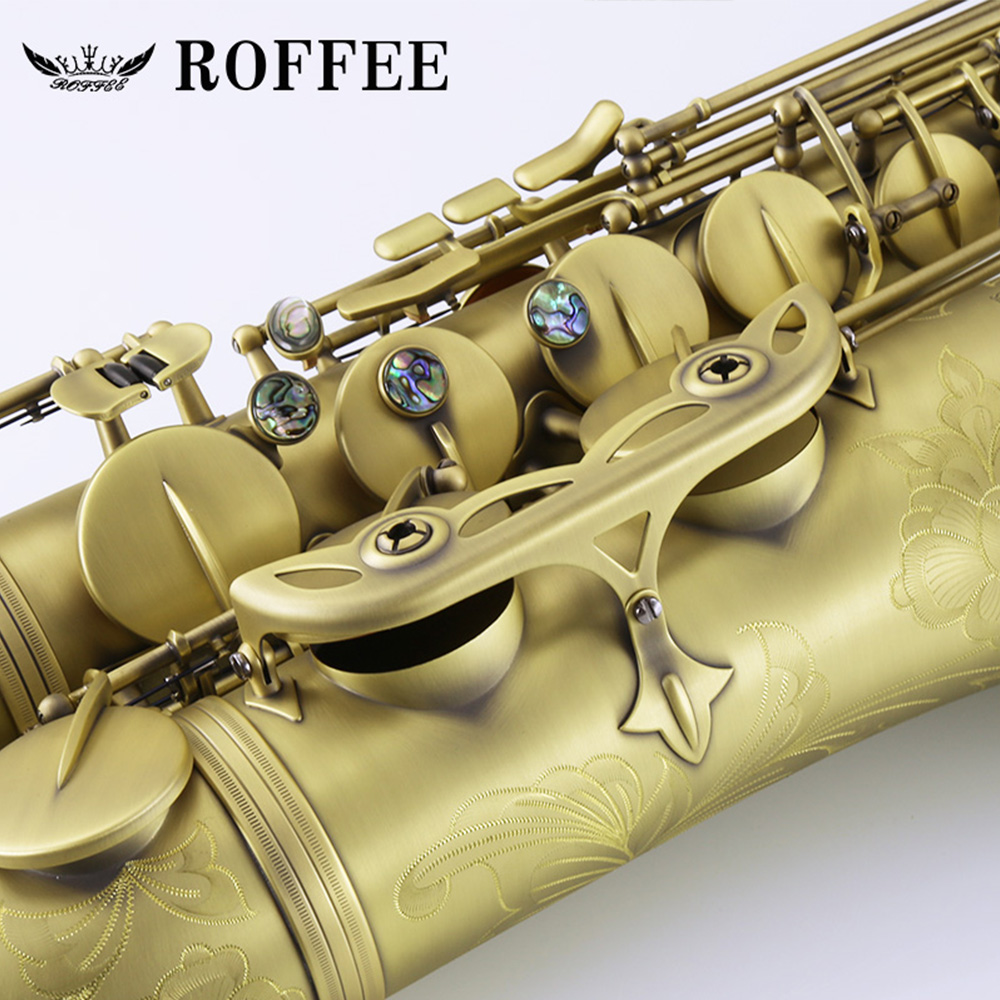 ROFFEE Original Import Professional Performance Level Tenor Bb Tone Antique Copper Saxophone