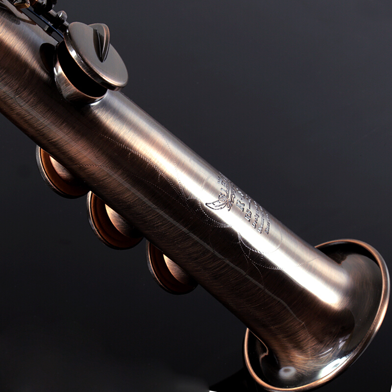 ROFFEE Professional Performance Level Soprano Antique Copper Bb Tone Saxophone