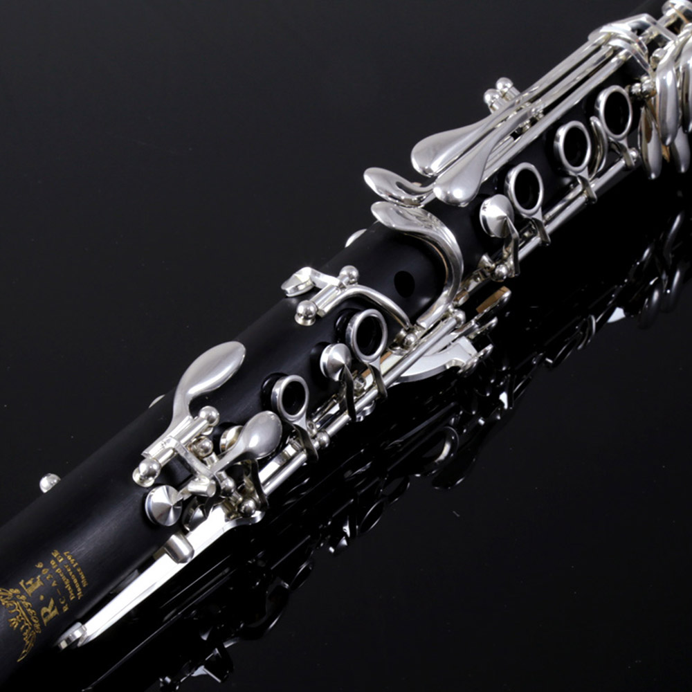 ROFFEE Beginner Level ABS Silver Plated 17 Keys Bb Tone Clarinet