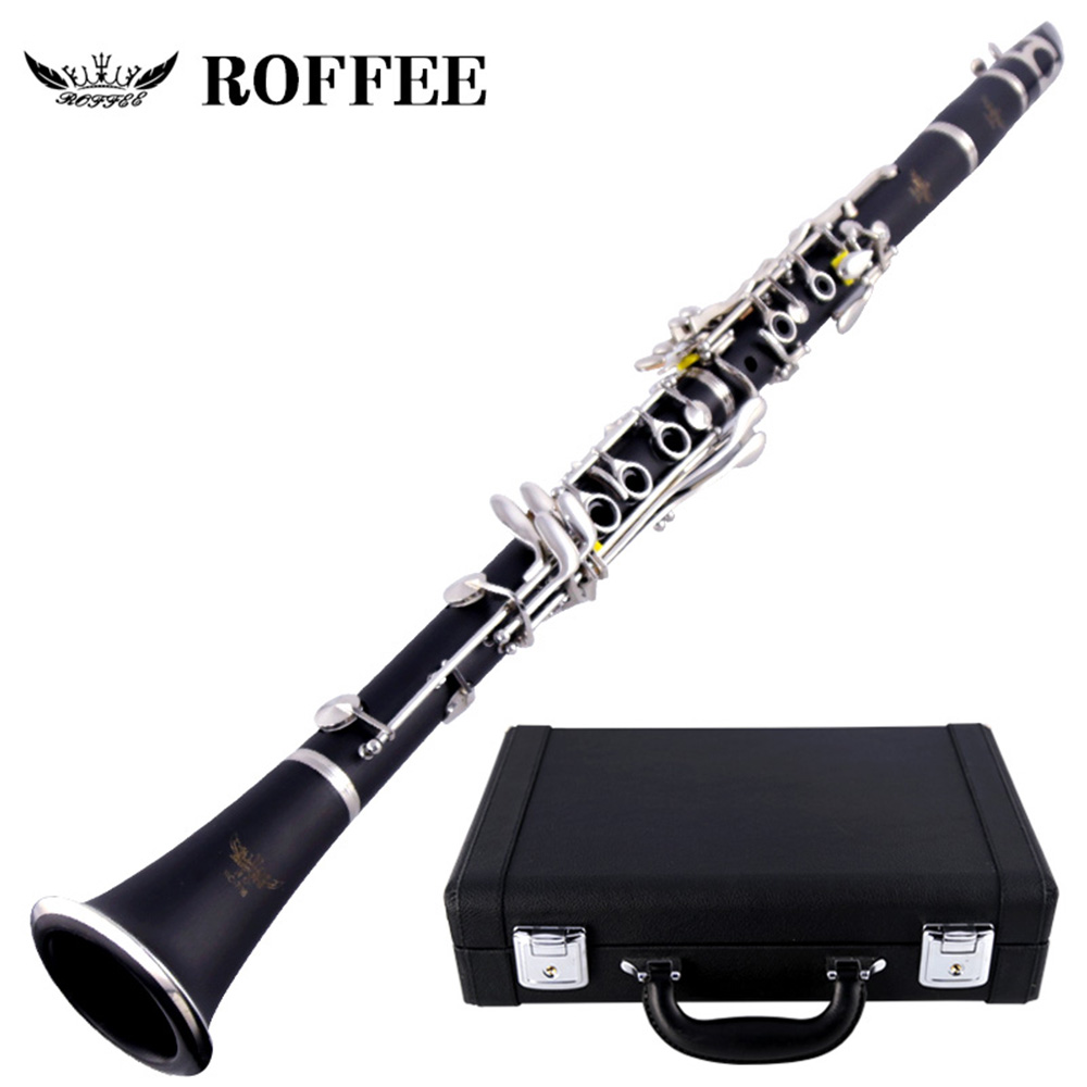 ROFFEE Student Level ABS Silver Plated A Tone Clarinet