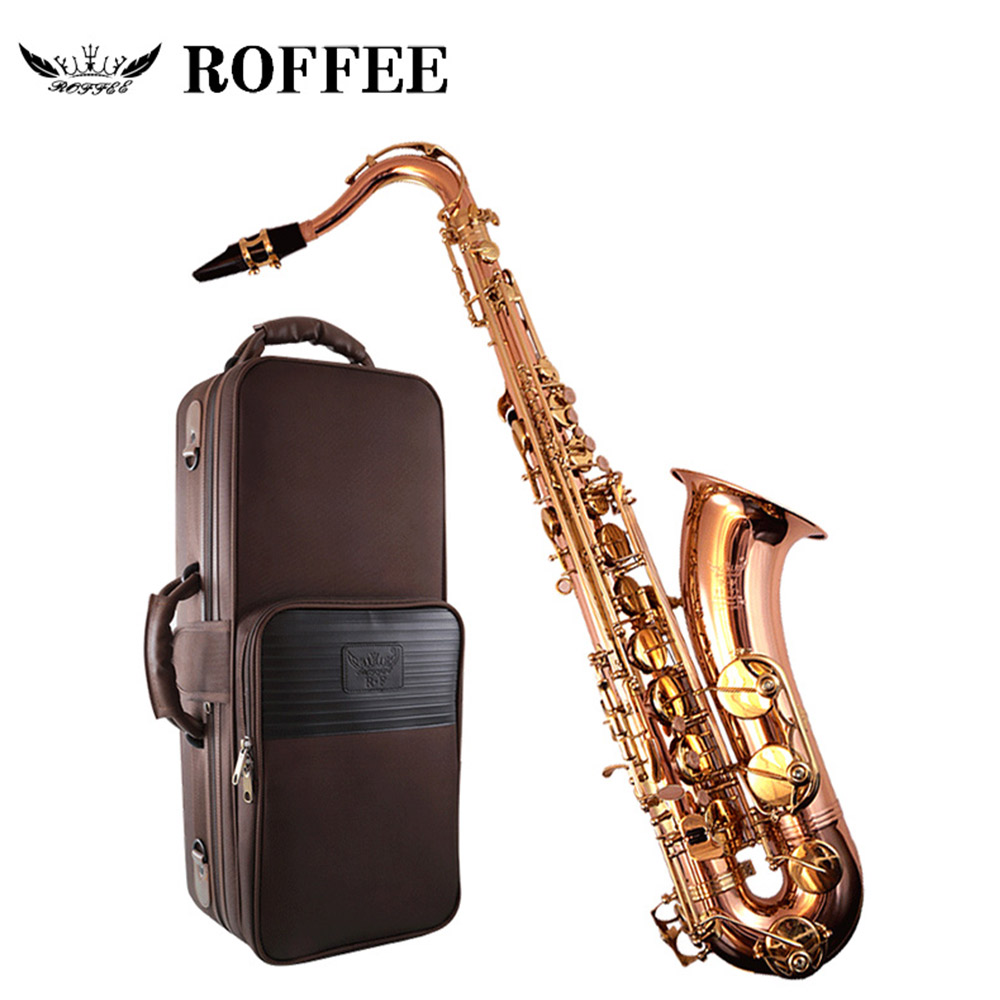 ROFFEE Professional Performance Level Tenor Phosphor Copper Bb Tone Saxophone