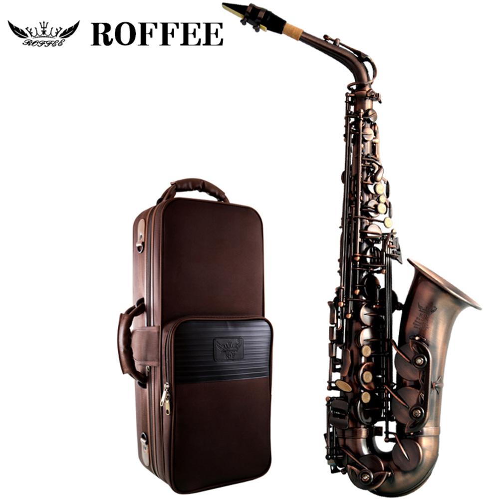 ROFFEE Professional Performance Level Alto Antique Copper Eb Tone Saxophone