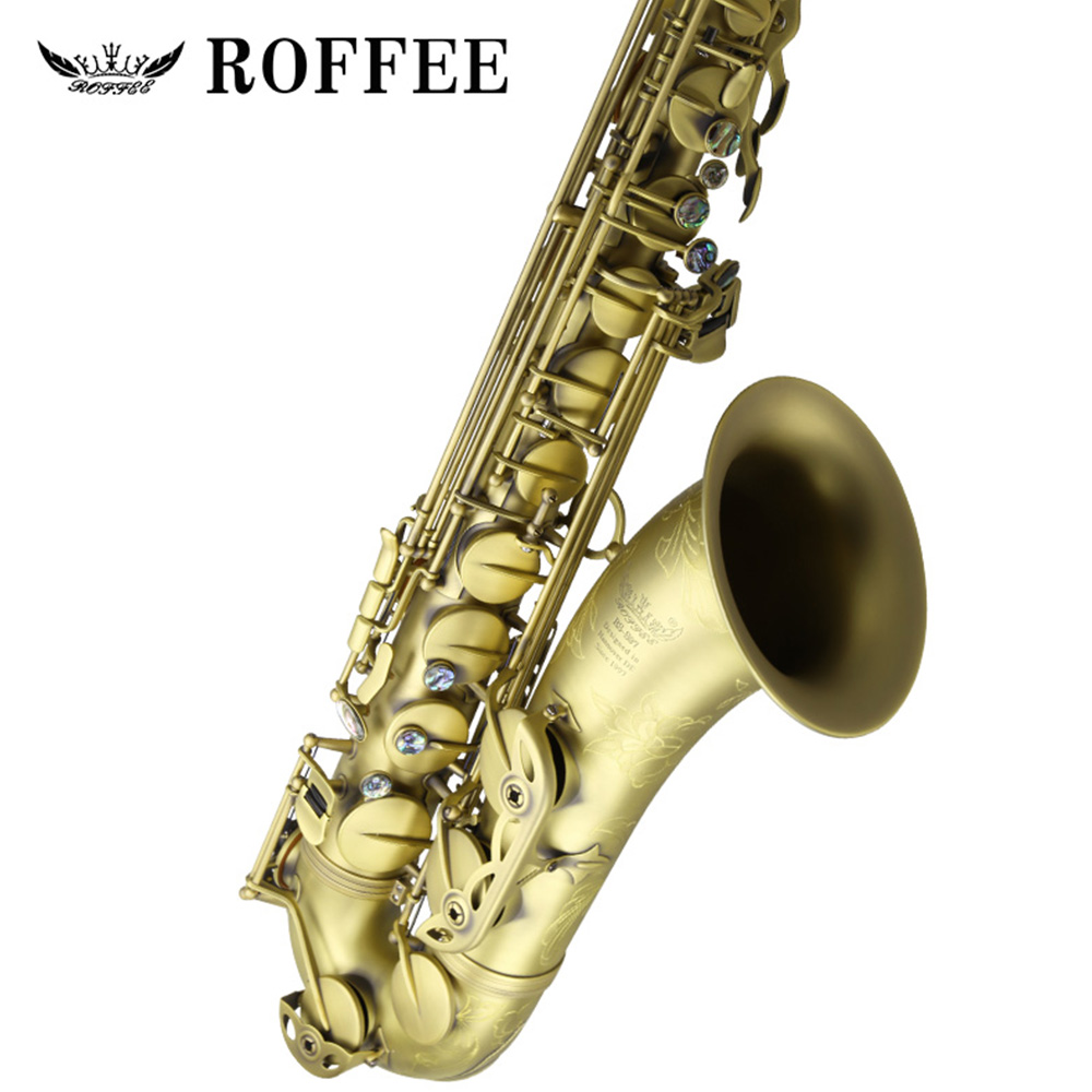 ROFFEE Original Import Professional Performance Level Tenor Bb Tone Antique Copper Saxophone