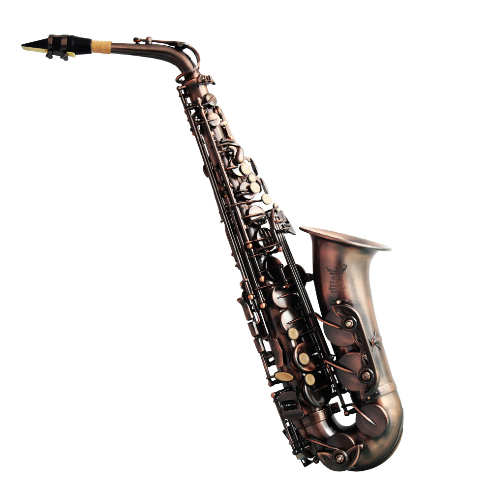 ROFFEE Professional Performance Level Alto Antique Copper Eb Tone Saxophone