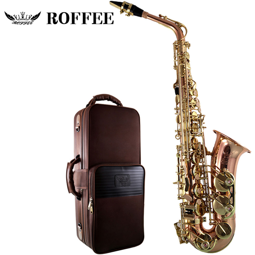 ROFFEE Professional Performance Level Alto Phosphor Copper Eb Tone Saxophone