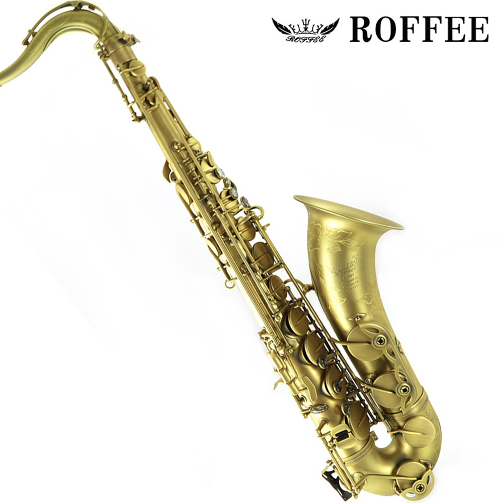 ROFFEE Original Import Professional Performance Level Tenor Bb Tone Antique Copper Saxophone