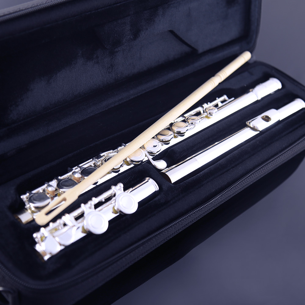 ROFFEE Cupronickel Body Silver Plated 16 Closed Holes Flute