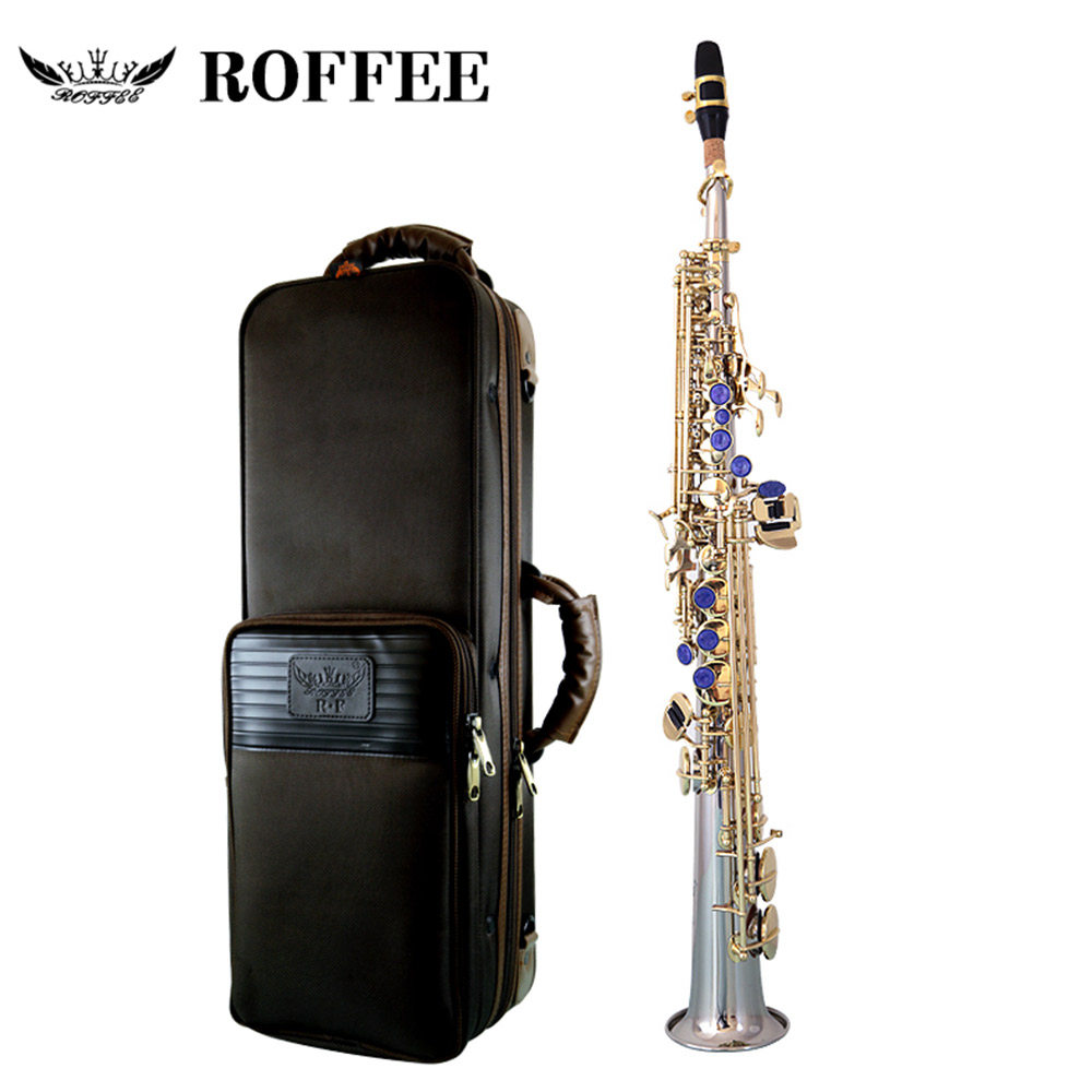ROFFEE Professional Performance Level Soprano Cupronickel Bb Tone Saxophone