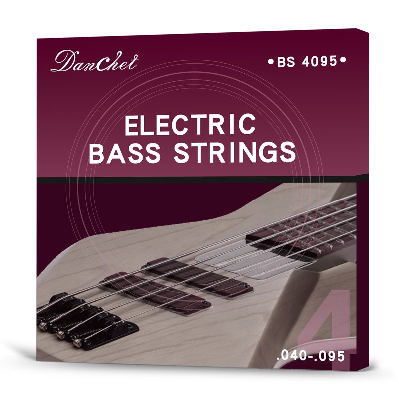 Beginner Level 4-String Electric Bass Guitar Strings Set - BS 4095, Steel Core with Nickel Alloy Wound, Easy to Play for New Players