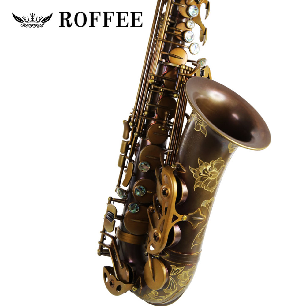ROFFEE M350 Original Import Professional Performance Level Alto Gold Copper Eb Tone Saxophone